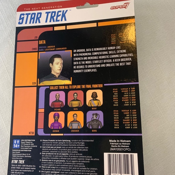 Star Trek Next Generation Data and Capt Picard - Picture 3 of 5